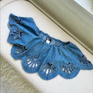 Beach Riot Denim Crop Top Size Small